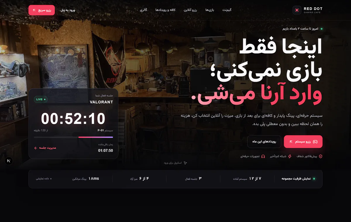 نمای وب‌سایت رد دات